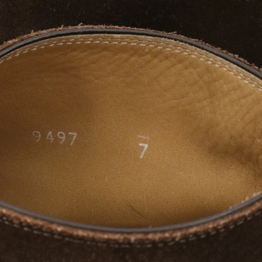 Ermenegildo Zegna Brown Suede Chukka Desert Boots Made in Italy Size IT 7 US 8